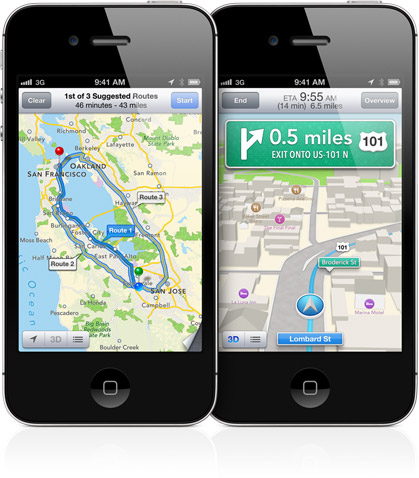 iOS 6 Maps Turn by Turn